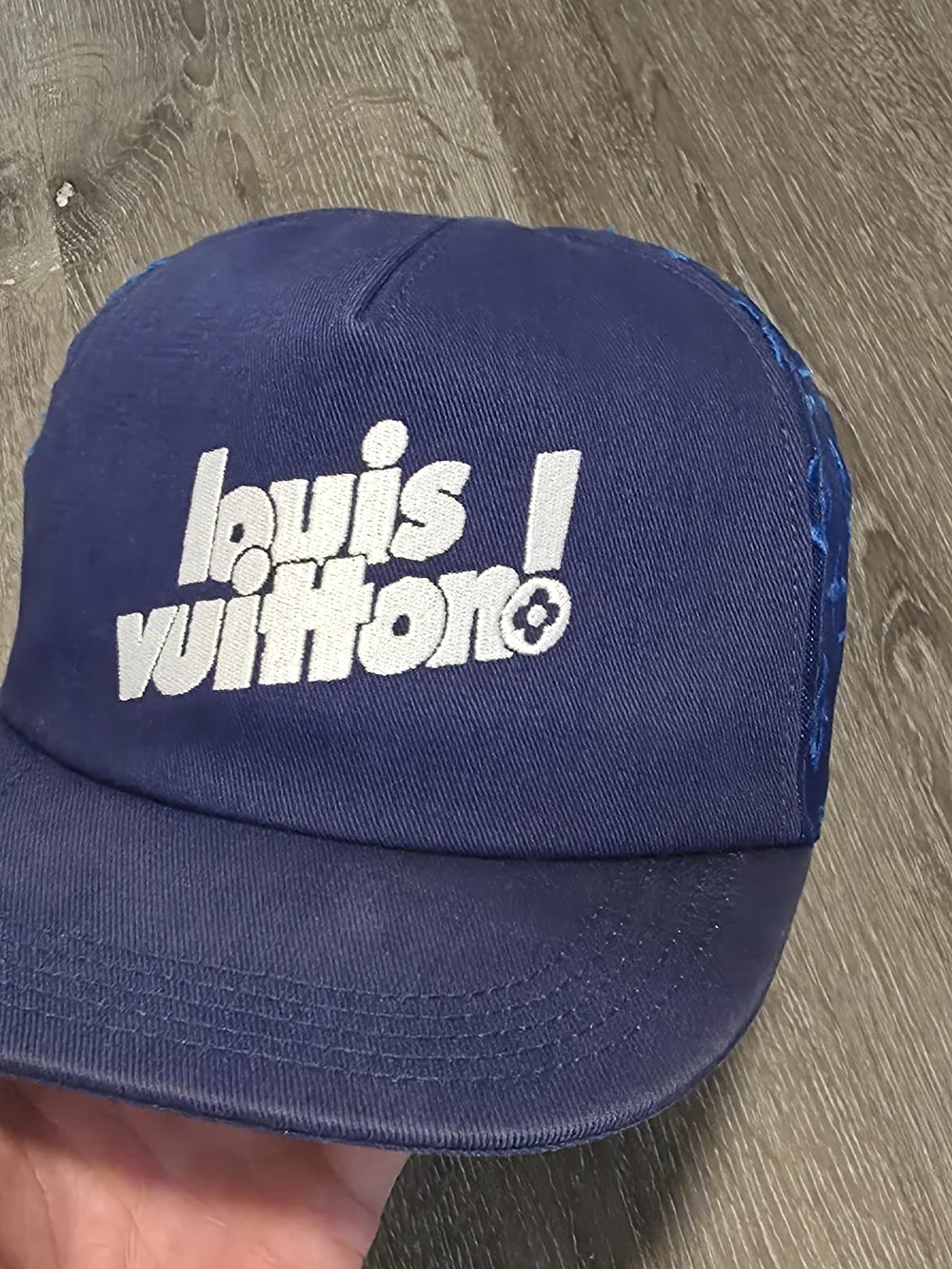 Louis Vuitton Blue Monogram Logo Baseball Cap - Picture 4 of 10